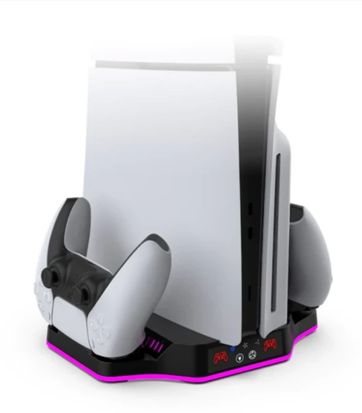 پایه فن ps5 اسلیم + شارژ دسته و نور rgb برند داب مدل 3583