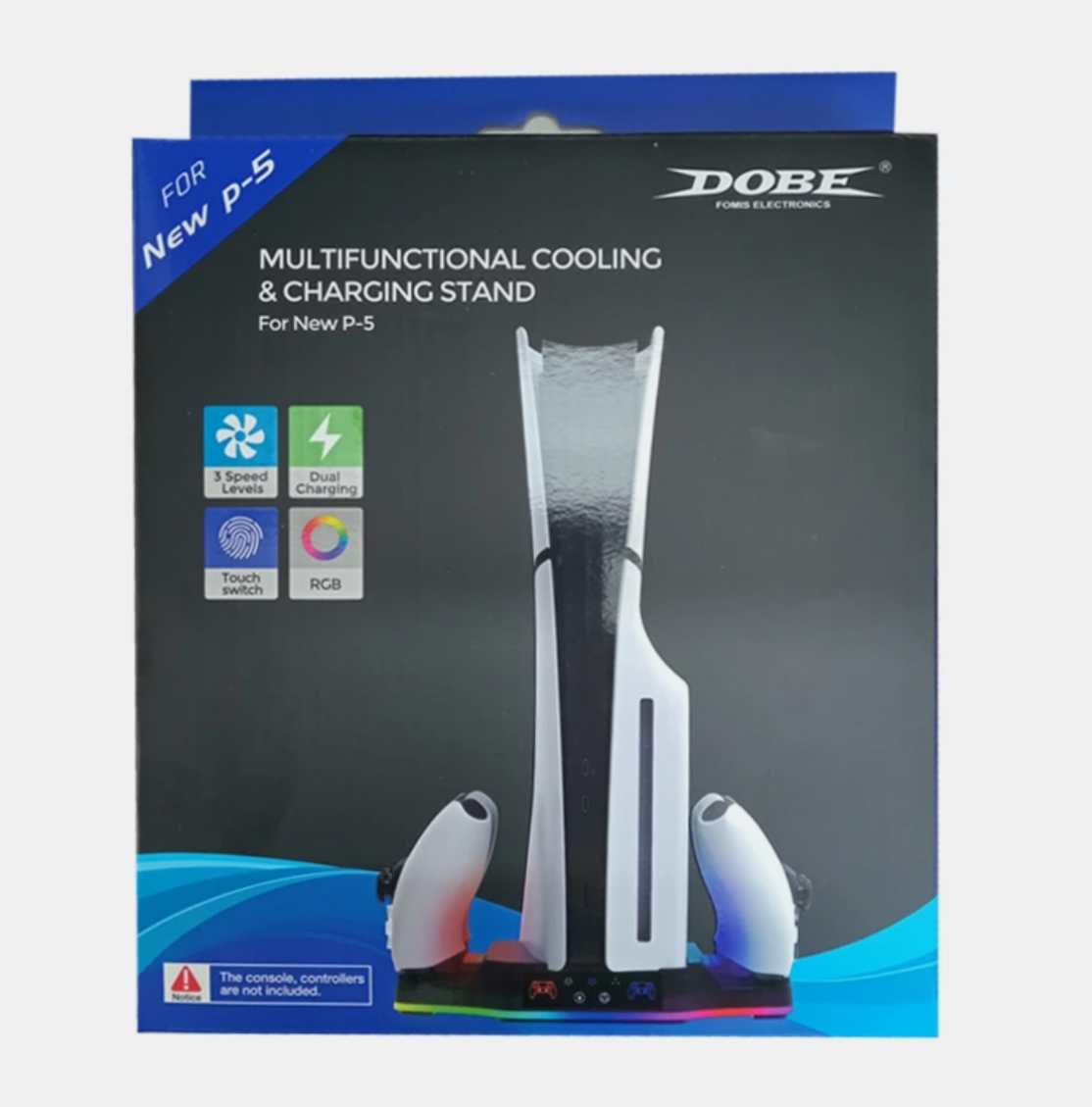 پایه فن ps5 اسلیم + شارژ دسته و نور rgb برند داب مدل 3583