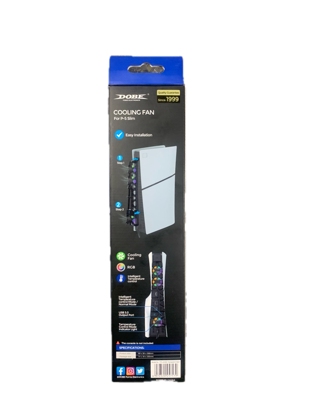 فن خنک کننده ps5 slim برند dobe نور rgb